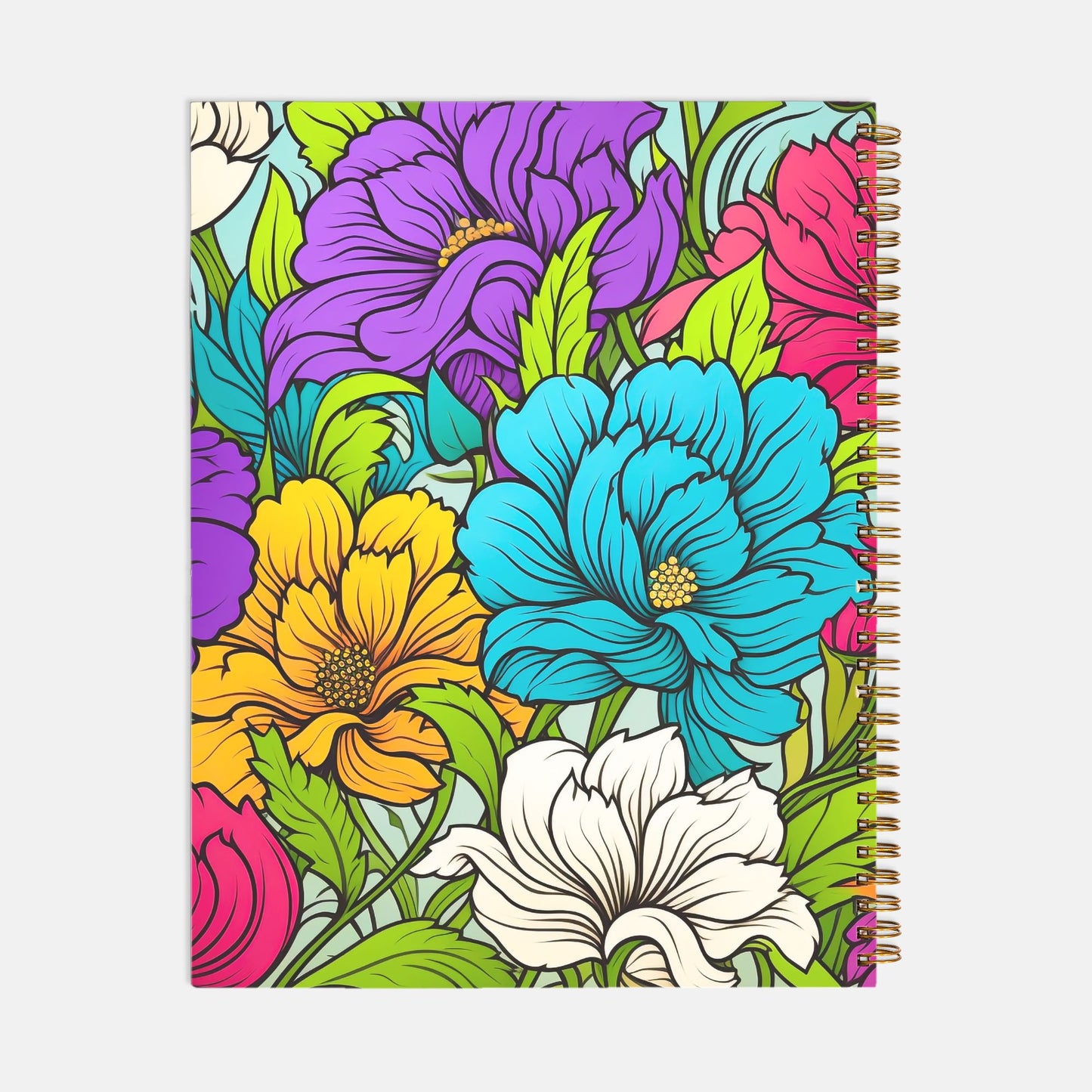 Planner Hardcover Spiral 8.5 x 11 - Blooming Bright