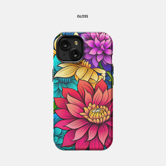 iPhone 15 MagSafe Tough Case - Bright Daisy