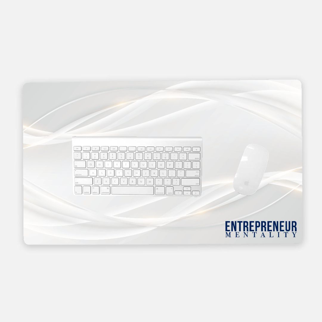 Transform your workspace with the Desk Mat - Large (24" x 14") - Entrepreneur Mentality from Designs On The Go. This stylish mat not only protects your desk but also inspires productivity with its motivational design. Perfect for entrepreneurs, it combines functionality and flair for a dynamic work environment.