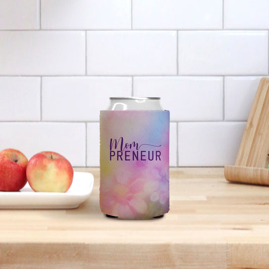 Embrace floral elegance with our Mompreneur Fantasy Flowers Can Cooler from Designs On The Go. Perfect for keeping drinks cool on-the-go while adding a touch of stylish flair. Ideal for mompreneurs who cherish functionality with a vibrant, floral twist.