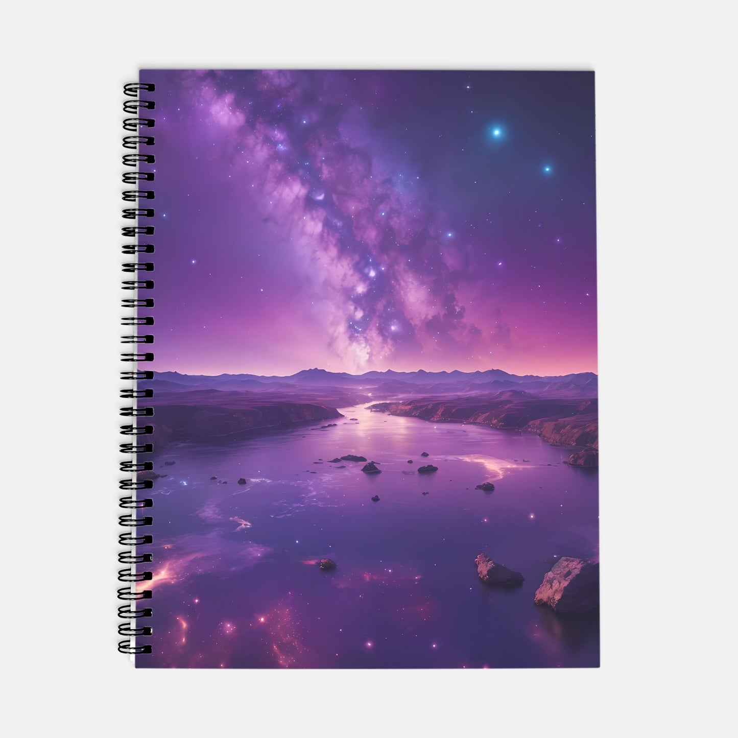 Planner Hardcover Spiral 8.5 x 11 - Milky Way River