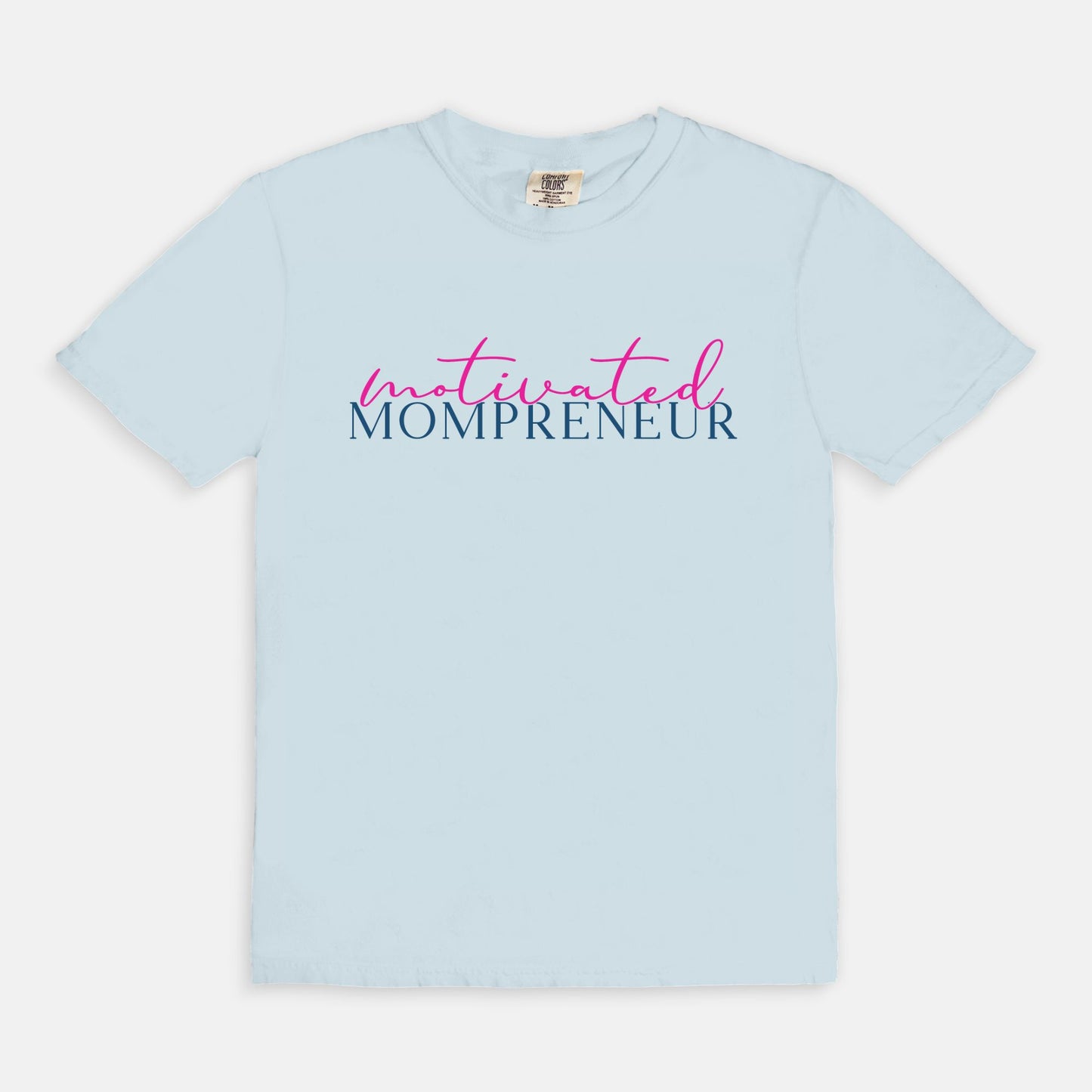 Elevate your entrepreneurial style with the Comfort Color Tee 1717 - Motivated Mompreneur from Designs On The Go. This premium tee offers unmatched comfort and durability, perfect for driven moms balancing business and family. Wear your motivation proudly and inspire others every day!