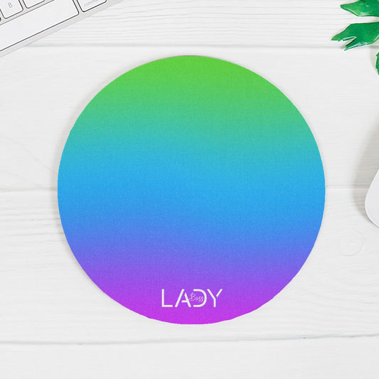 Mouse Pad (Round) - Boss Lady Modern TriColor