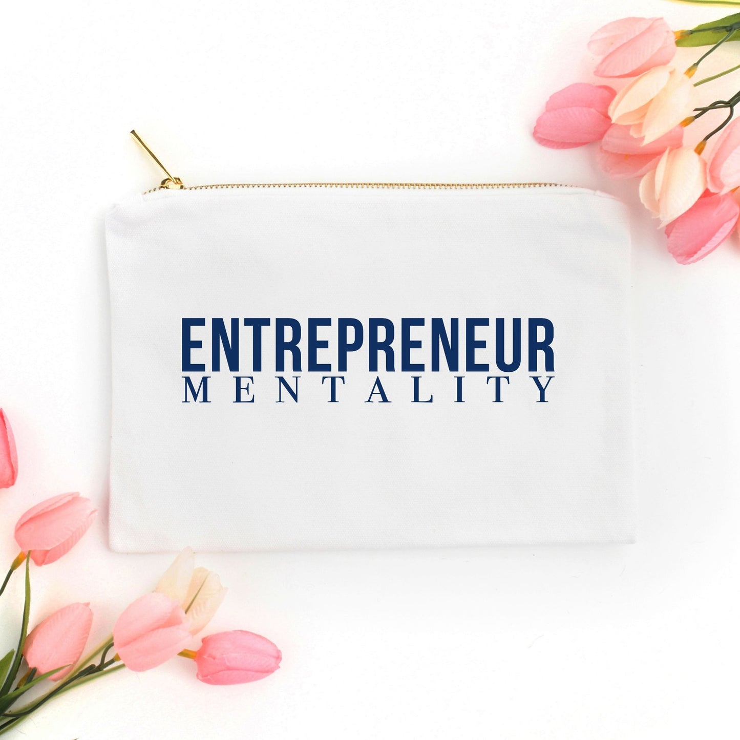 Elevate your organization with our Canvas Zipper Bag - Entrepreneur Mentality from Designs On The Go. Perfect for storing essentials, this stylish and durable bag reflects your entrepreneurial spirit. Ideal for travel, work, or everyday use, it keeps your items secure and easily accessible.