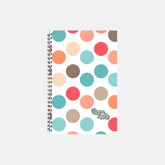 Notebook Softcover Spiral 5.5 x 8.5 - Boss Lady Retro Polka Dot