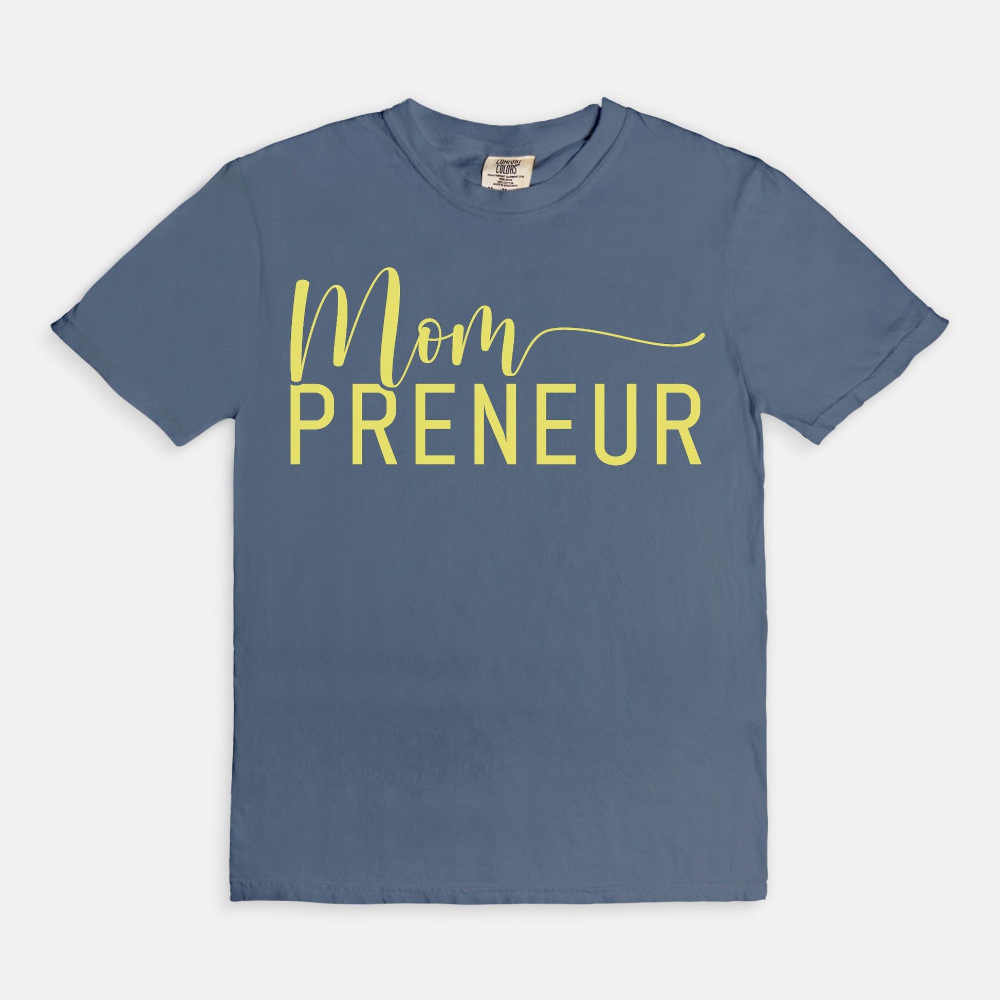 Celebrate your entrepreneurial spirit with the Comfort Color Tee 1717 - Mompreneur from Designs On The Go. This stylish, high-quality tee offers ultimate comfort and durability, perfect for busy moms building their empires. Show off your mompreneur pride in everyday wear!