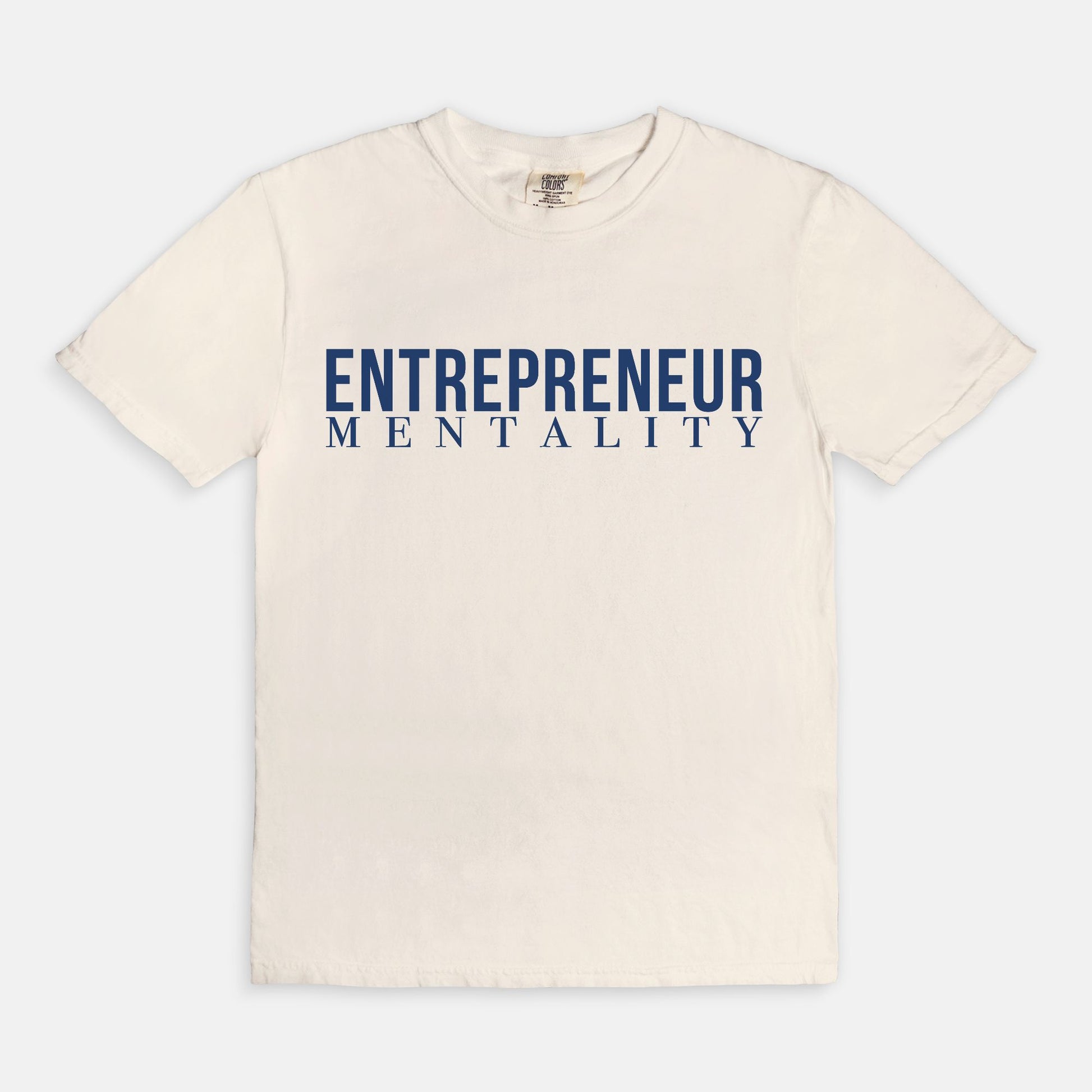 Showcase your drive with the Comfort Color Tee 1717 - Entrepreneur Mentality from Designs On The Go. This comfortable, high-quality tee embodies your ambitious spirit with a sleek design, perfect for daily wear. Elevate your casual wardrobe and inspire success with every step you take.