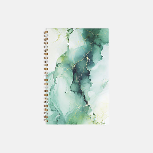 Planner Hardcover Spiral 5.5 x 8.5 - Green Marble
