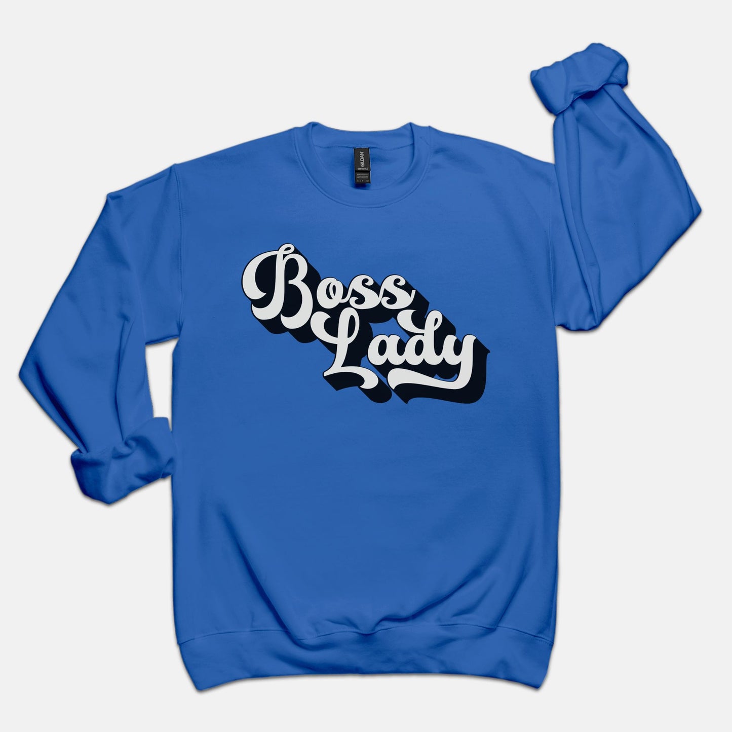 Unisex Crew Neck Sweatshirt Gildan - Boss Lady Retro