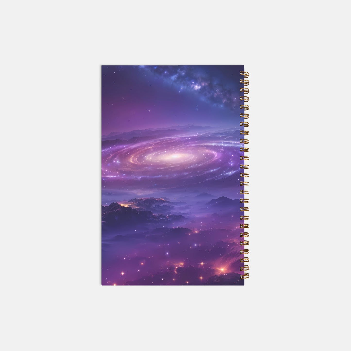 Planner Hardcover Spiral 5.5 x 8.5 - Night Sky Mountains