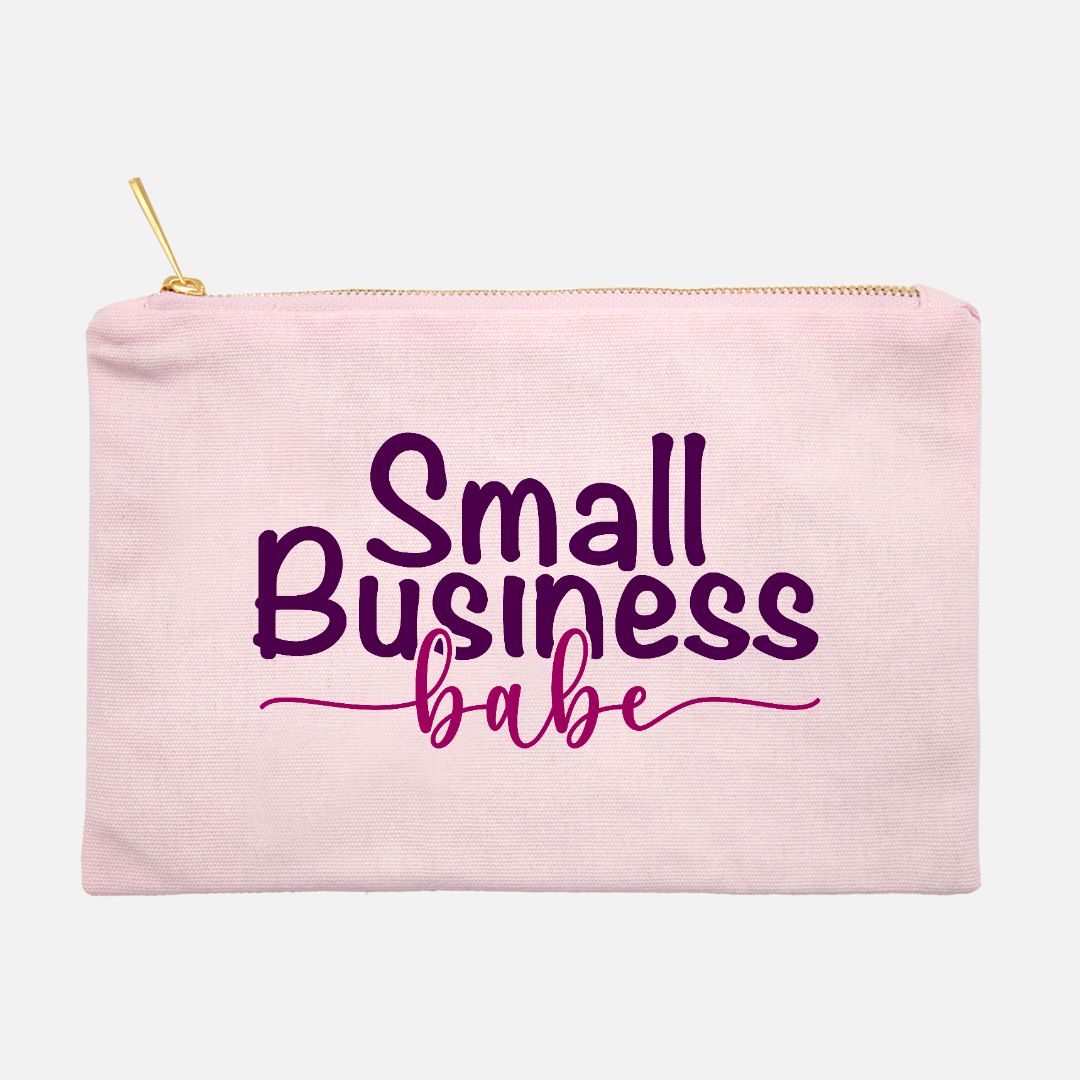 Showcase your small business pride with our Canvas Zipper Bag - Small Business Babe from Designs On The Go. Perfect for organizing your essentials, this durable and stylish bag is ideal for entrepreneurs on the go. Carry your must-haves with confidence and style.