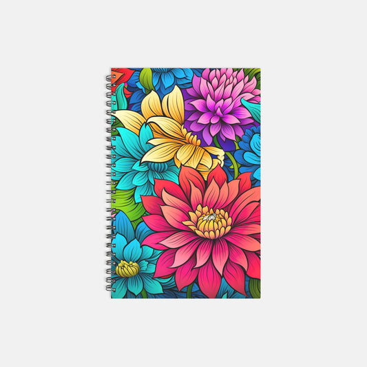 Notebook Softcover Spiral 5.5 x 8.5 - Bright Daisy
