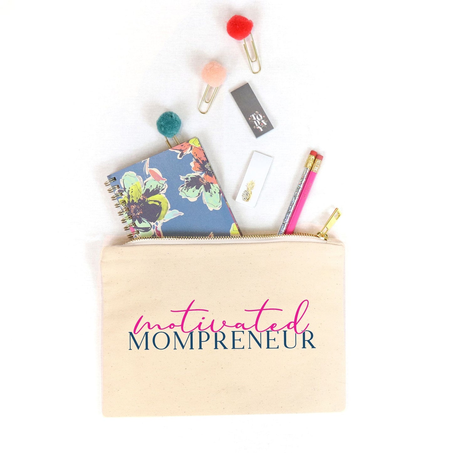 Zipper Canvas Bag - Motivated Mompreneur