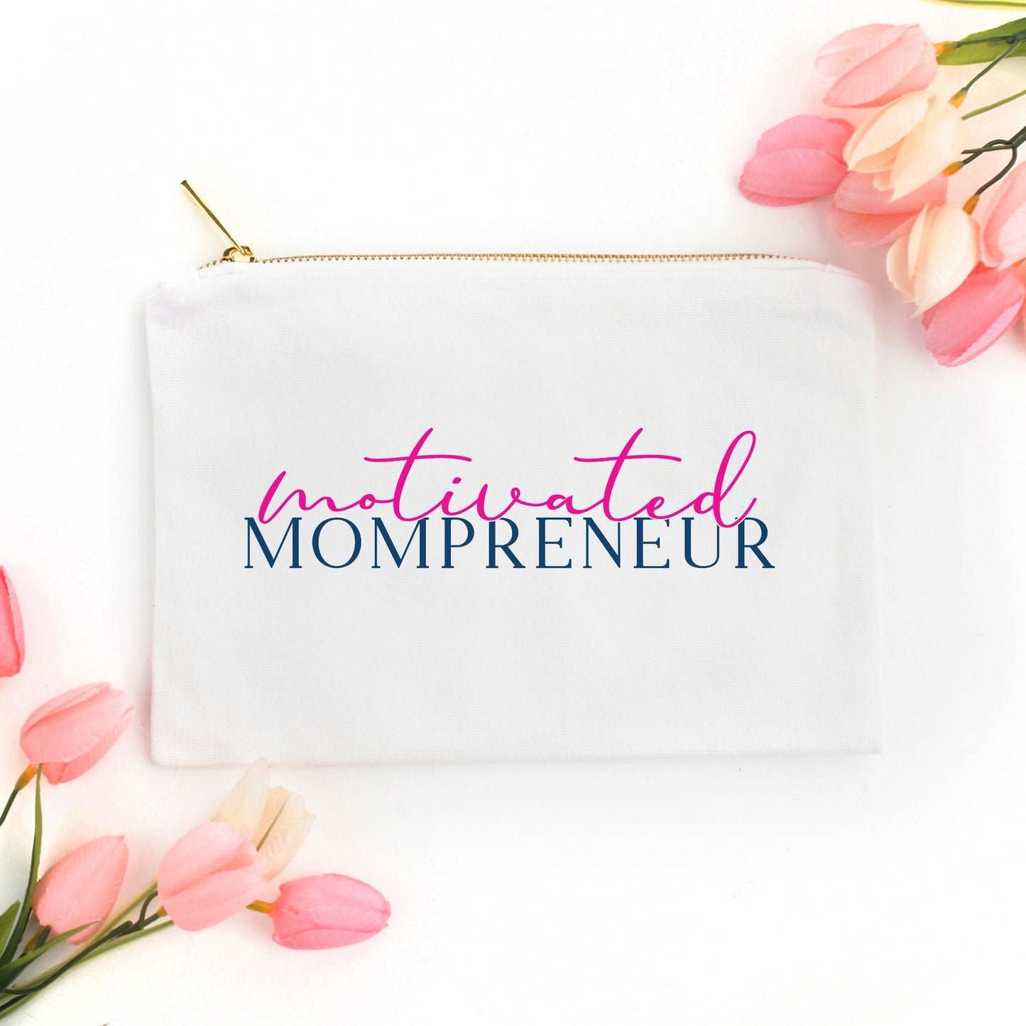 Zipper Canvas Bag - Motivated Mompreneur