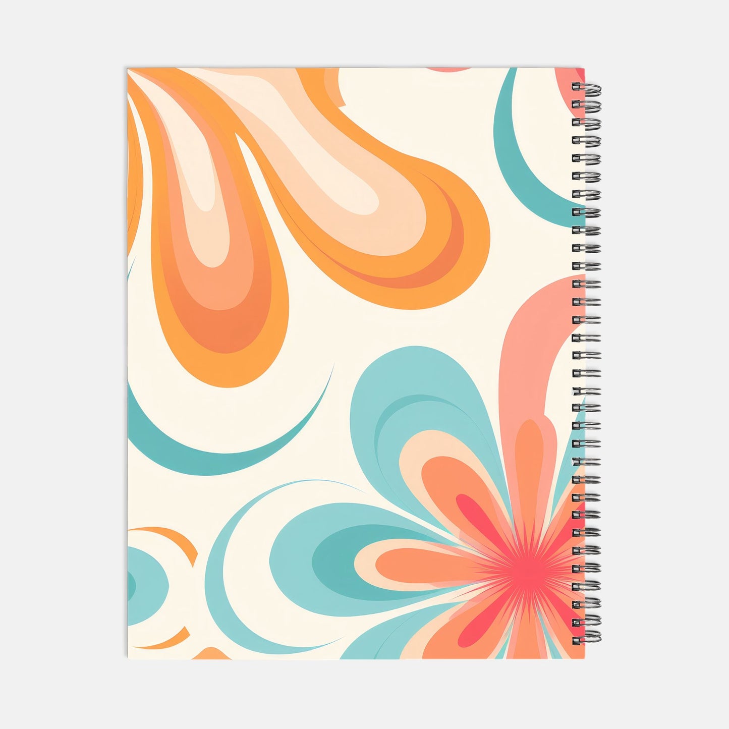 Notebook Hardcover Spiral 8.5 x 11 - Boss Lady Retro Flower