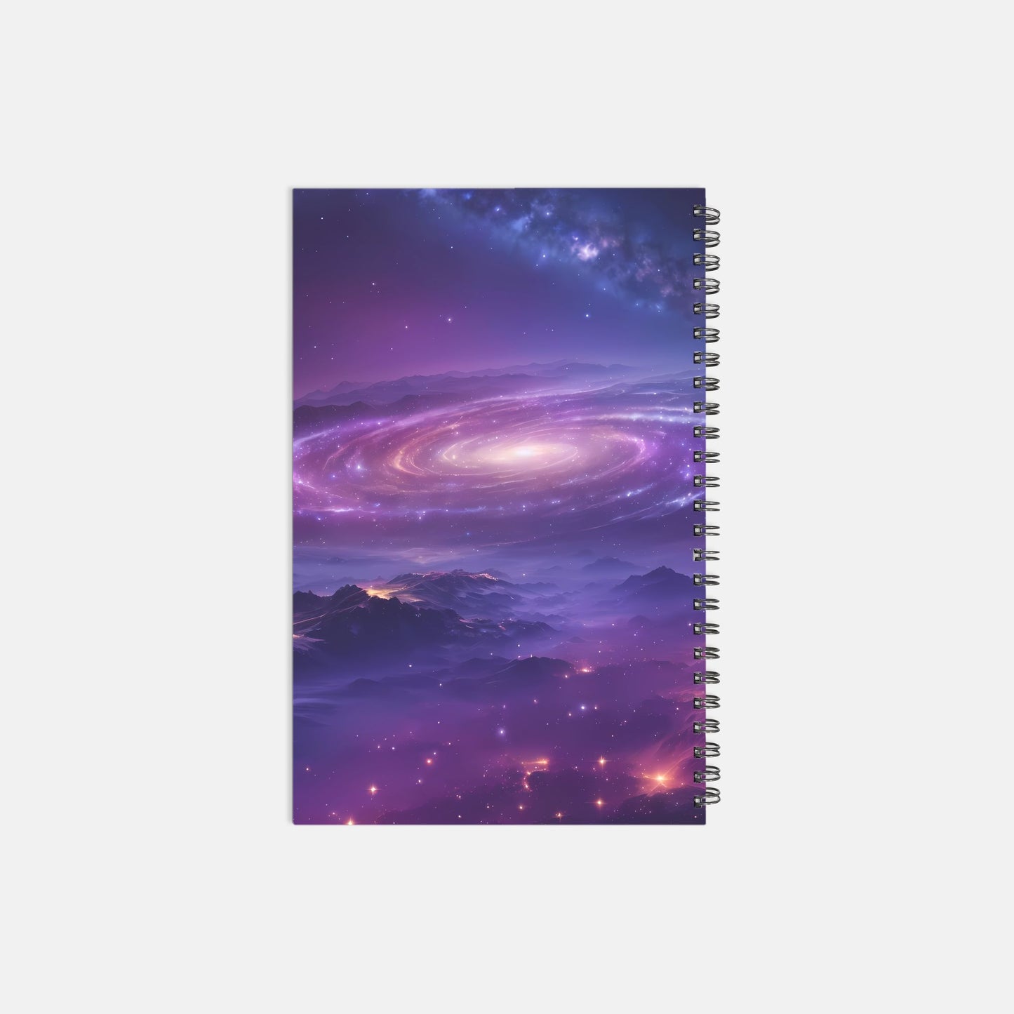 Planner Hardcover Spiral 5.5 x 8.5 - Night Sky Mountains