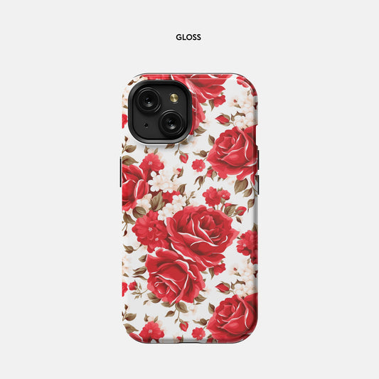 iPhone 15 Tough Case - Red Roses