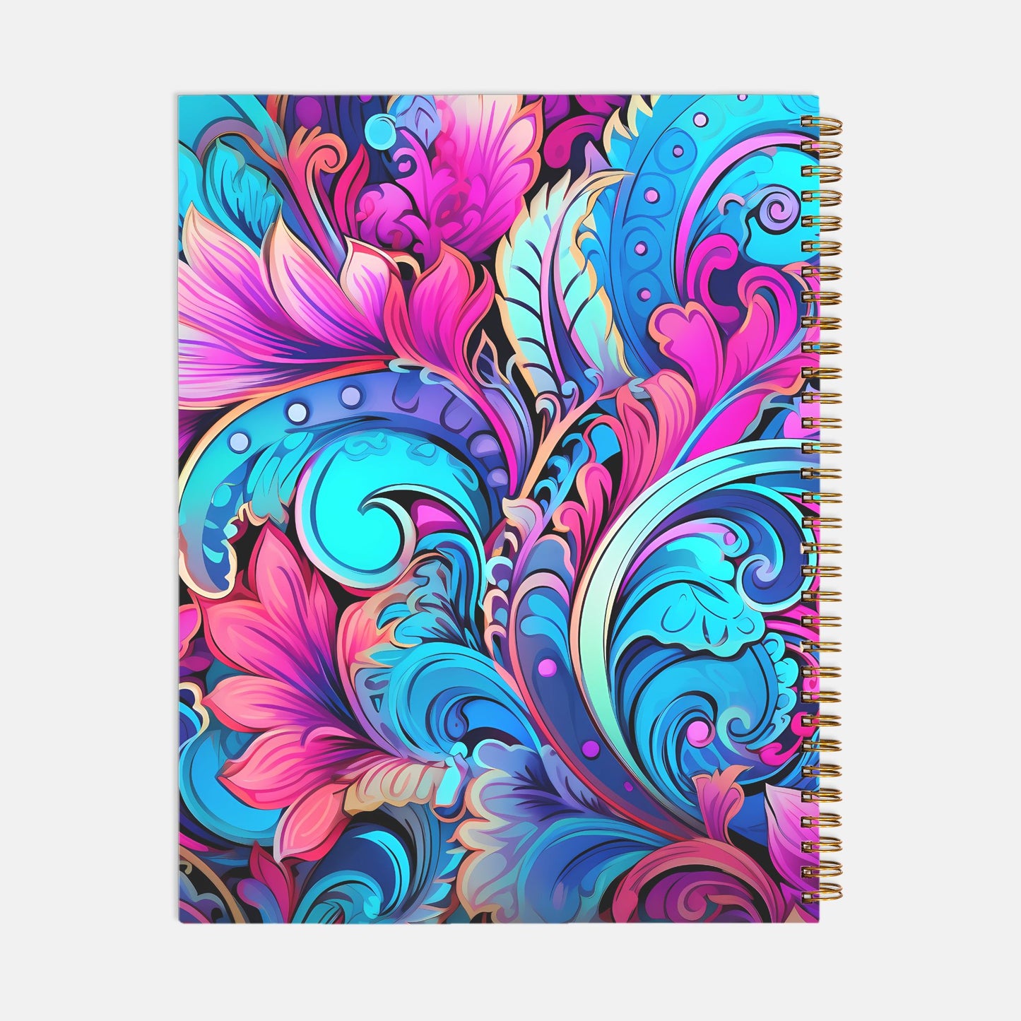 Notebook Softcover Spiral 8.5 x 11 - Feathers N Florals