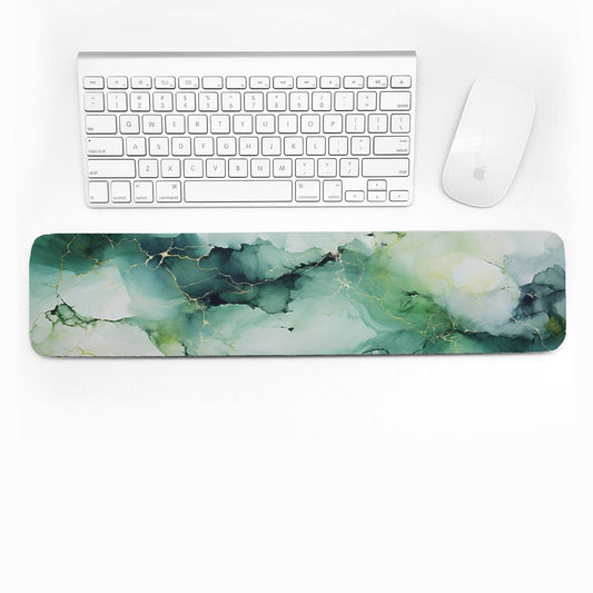 Keyboard Wrist Pad Rest - Green Marble