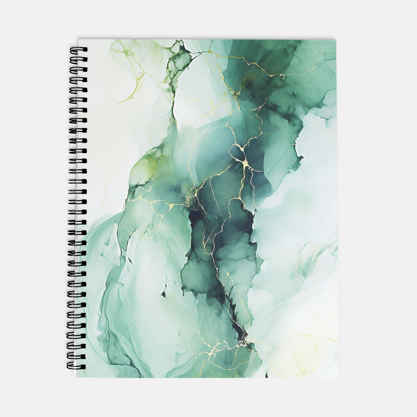 Planner Hardcover Spiral 8.5 x 11 - Green Marble