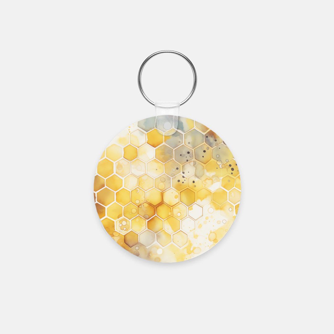 Key Chain (Round) - Beehive Splash