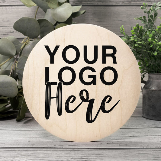 Wood Sign 8" (Round) - Logo Only