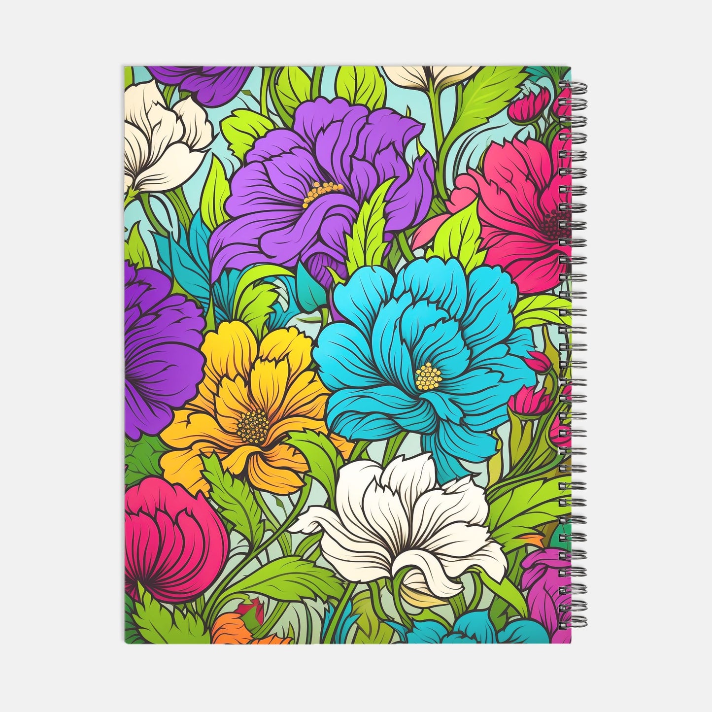 Notebook Softcover Spiral 8.5 x 11 - Blooming Bright