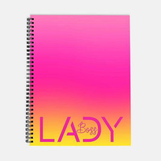 Planner Hardcover Spiral 8.5 x 11 - Boss Lady Modern Pink