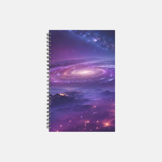 Planner Hardcover Spiral 5.5 x 8.5 - Night Sky Mountains