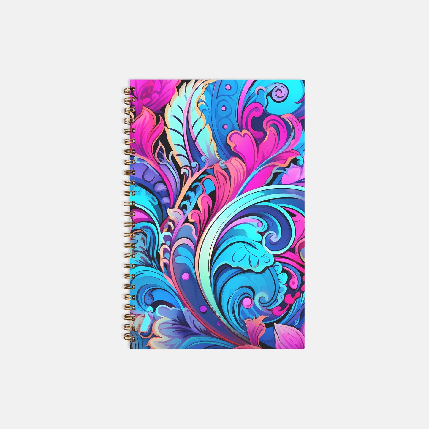 Notebook Hardcover Spiral 5.5 x 8.5 - Feathers N Florals