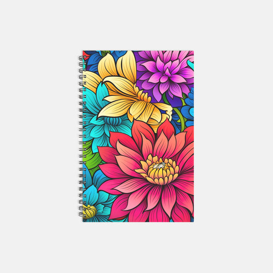 Notebook Hardcover Spiral 5.5 x 8.5 - Bright Daisy