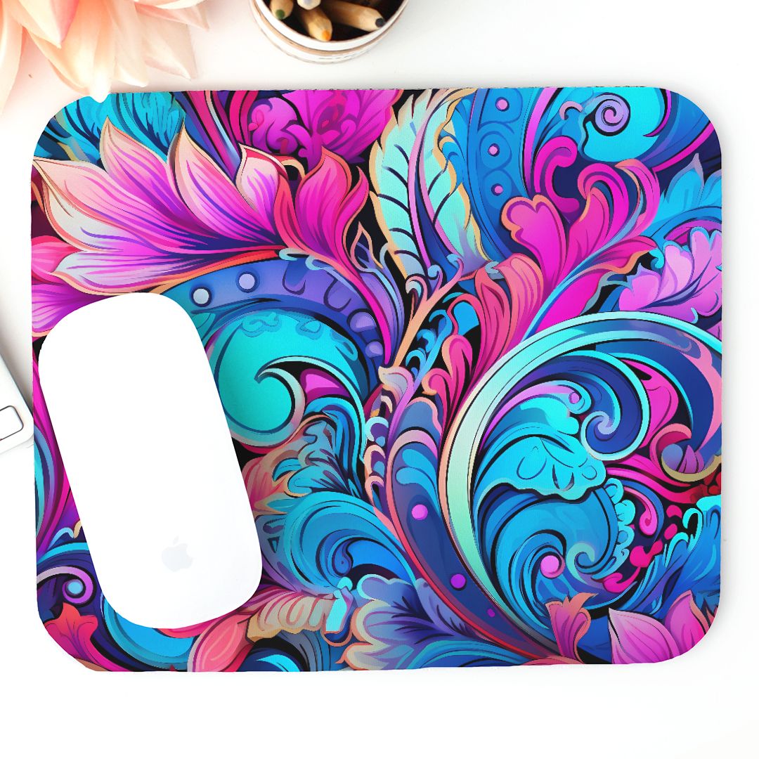 Mouse Pad (Rectangle) - Feathers N Florals