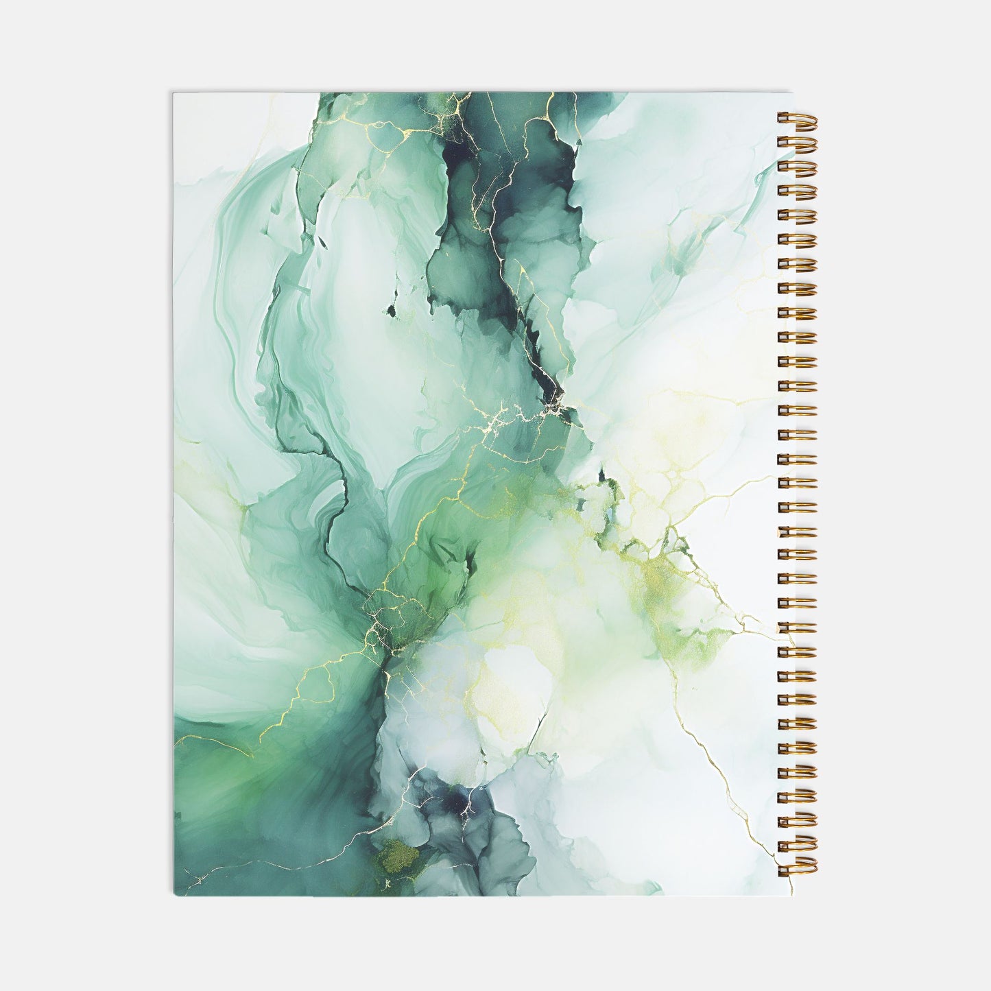 Notebook Softcover Spiral 8.5 x 11 - Green Marble