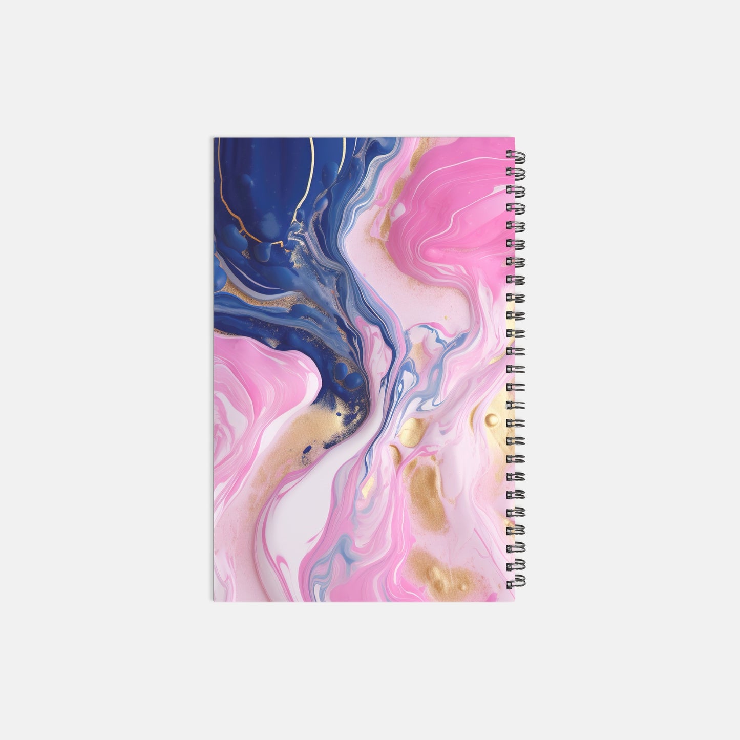 Planner Hardcover Spiral 5.5 x 8.5 - Pink Paint Swirl