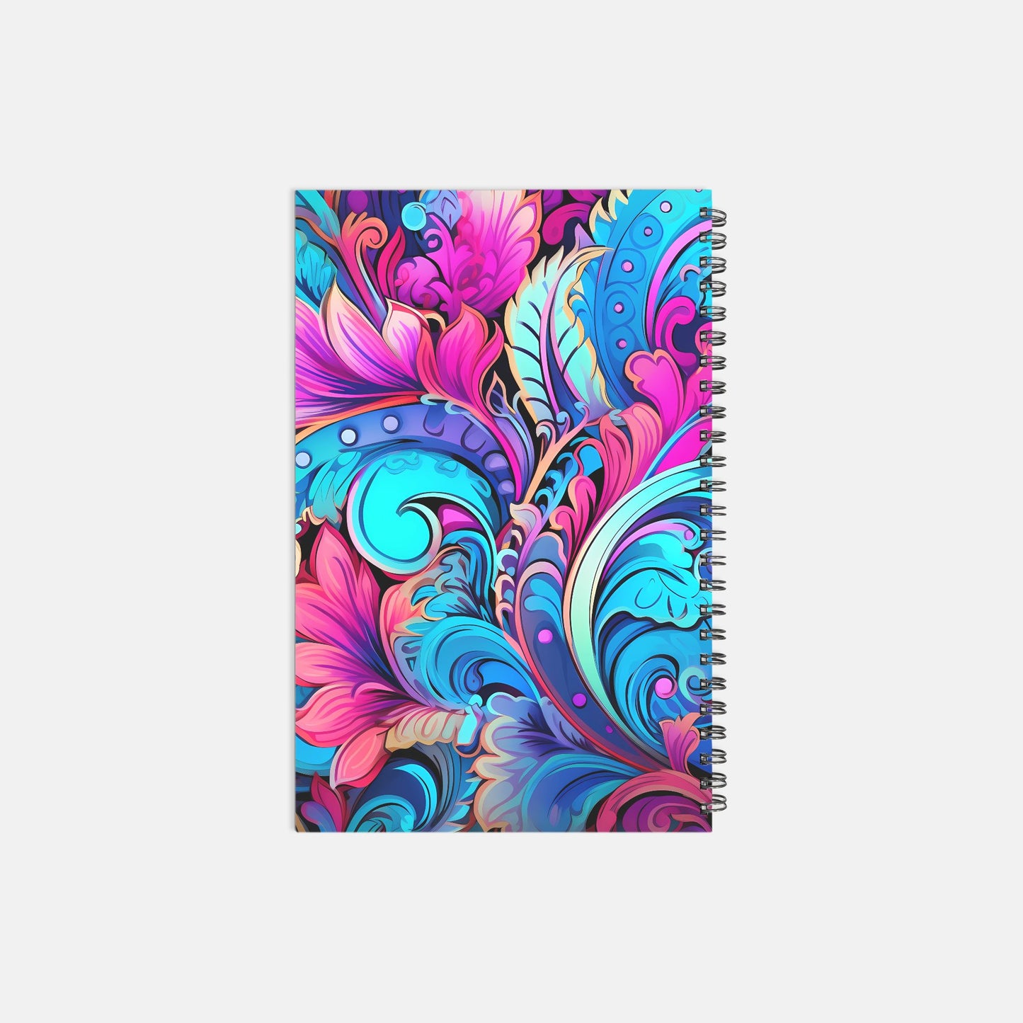 Notebook Softcover Spiral 5.5 x 8.5 - Feathers N Florals