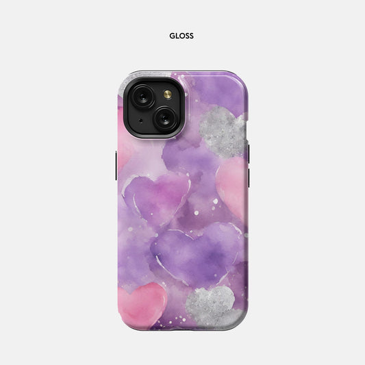 iPhone 15 Tough Case - Floating Hearts
