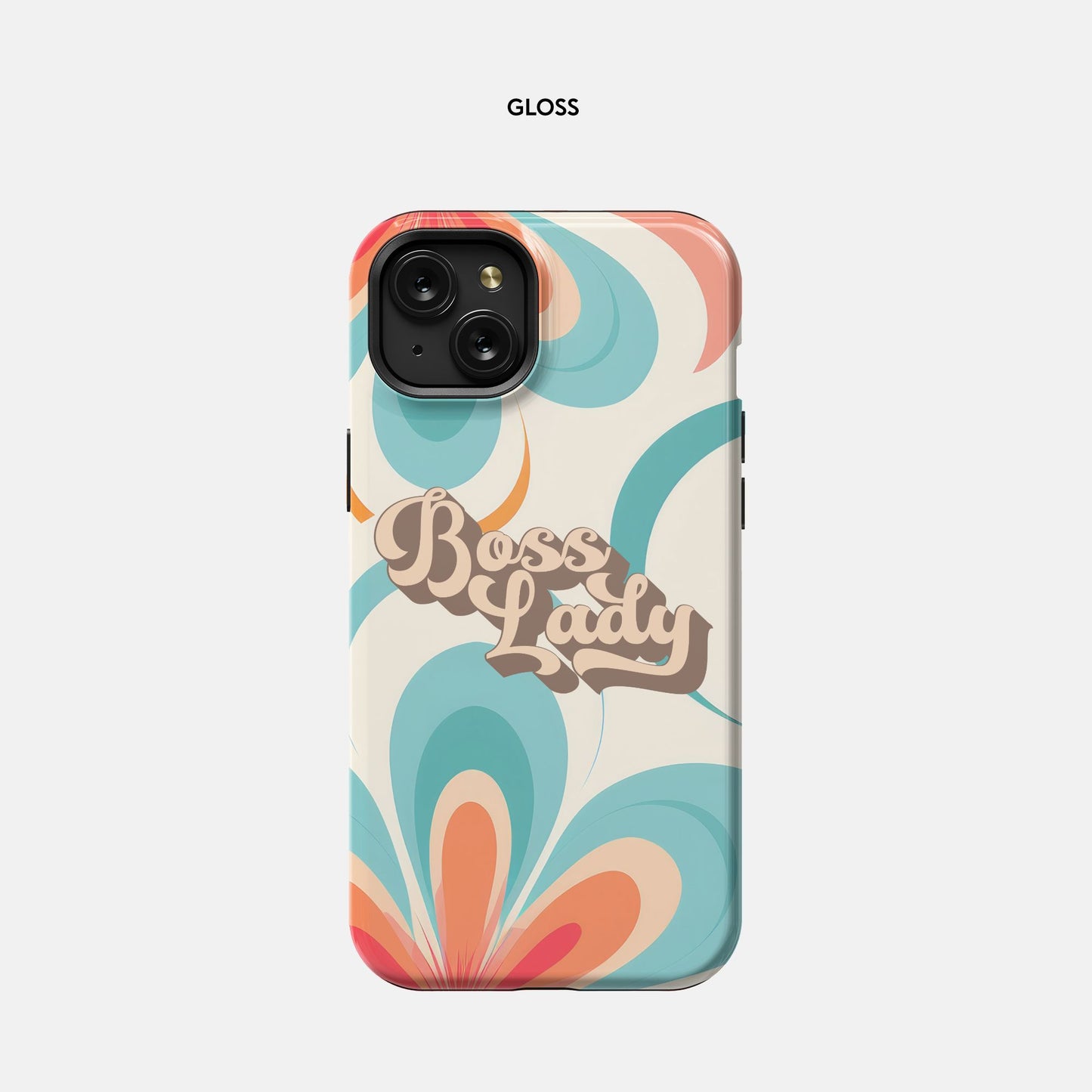 iPhone 15 Plus MagSafe Tough Case - Boss Lady Retro Flower