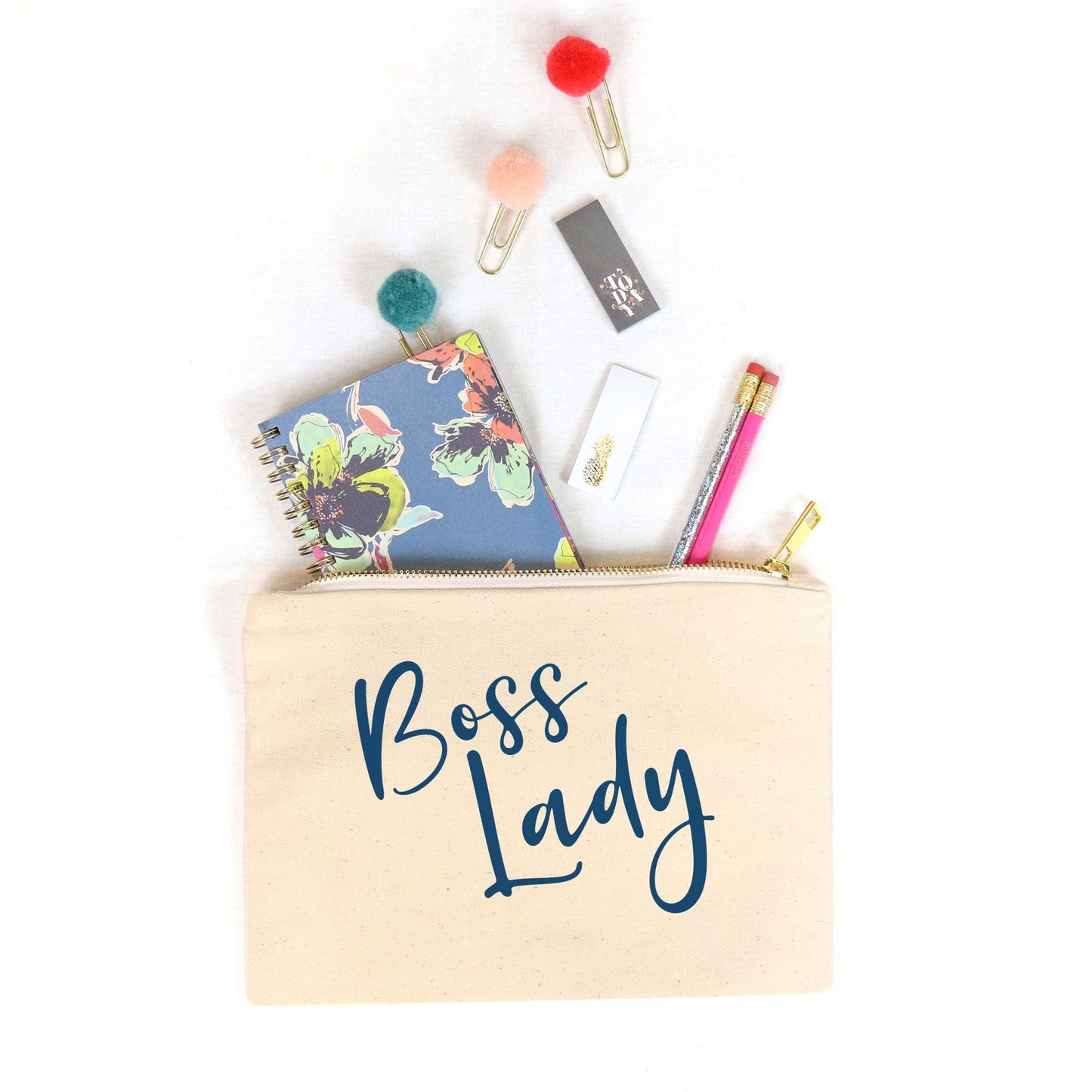 Zipper Canvas Bag - Boss Lady Classy