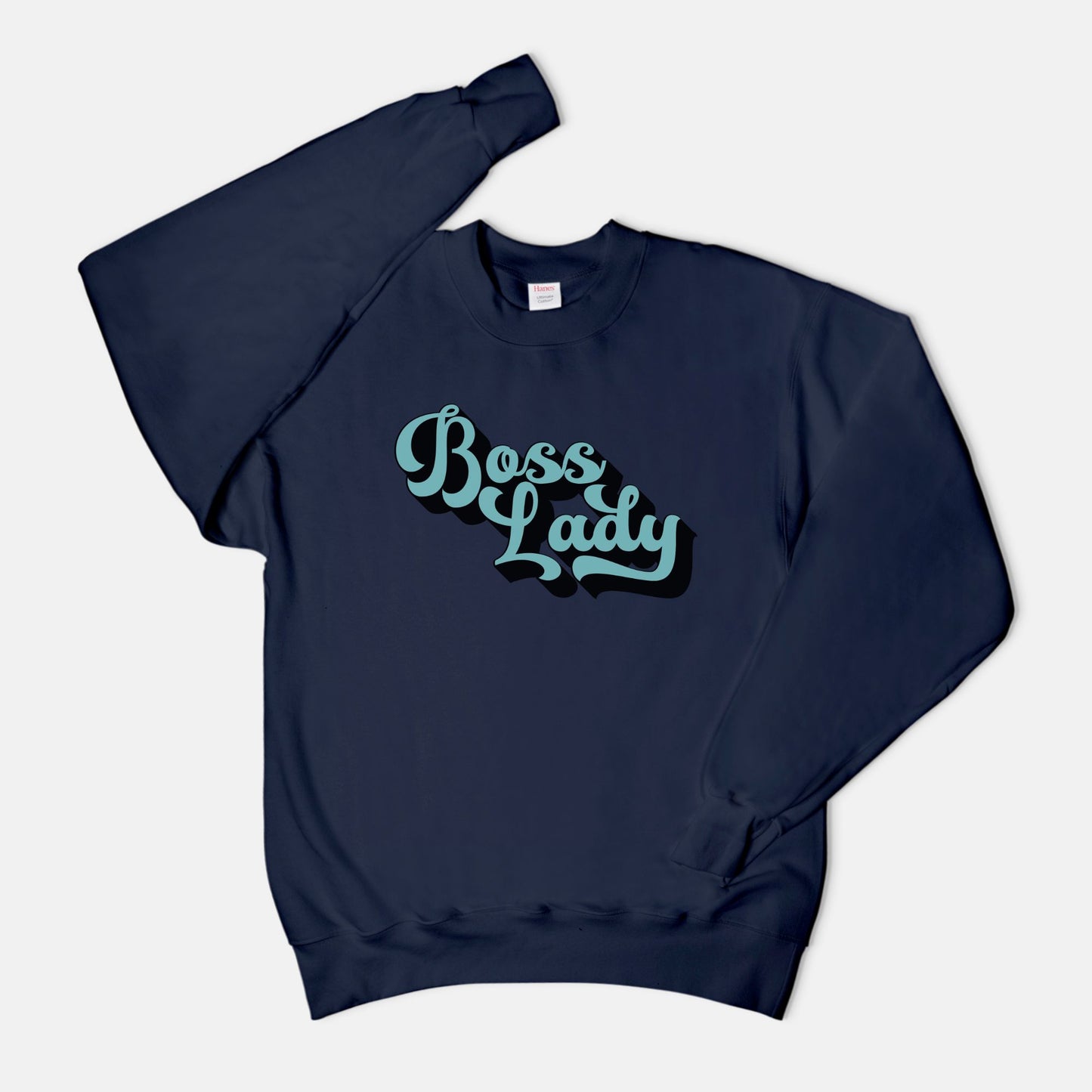 Unisex Crew Neck Sweatshirt Hanes F260 - Boss Lady Retro