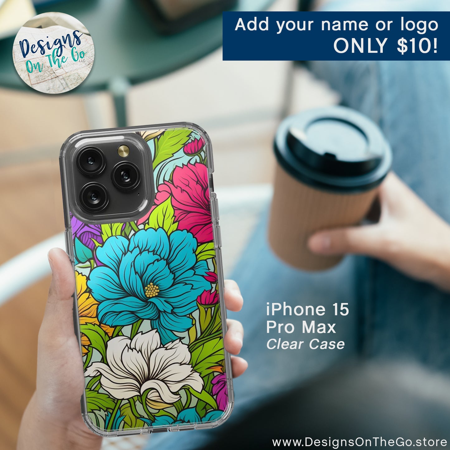 iPhone 15 Pro Max Clear Case - Blooming Bright