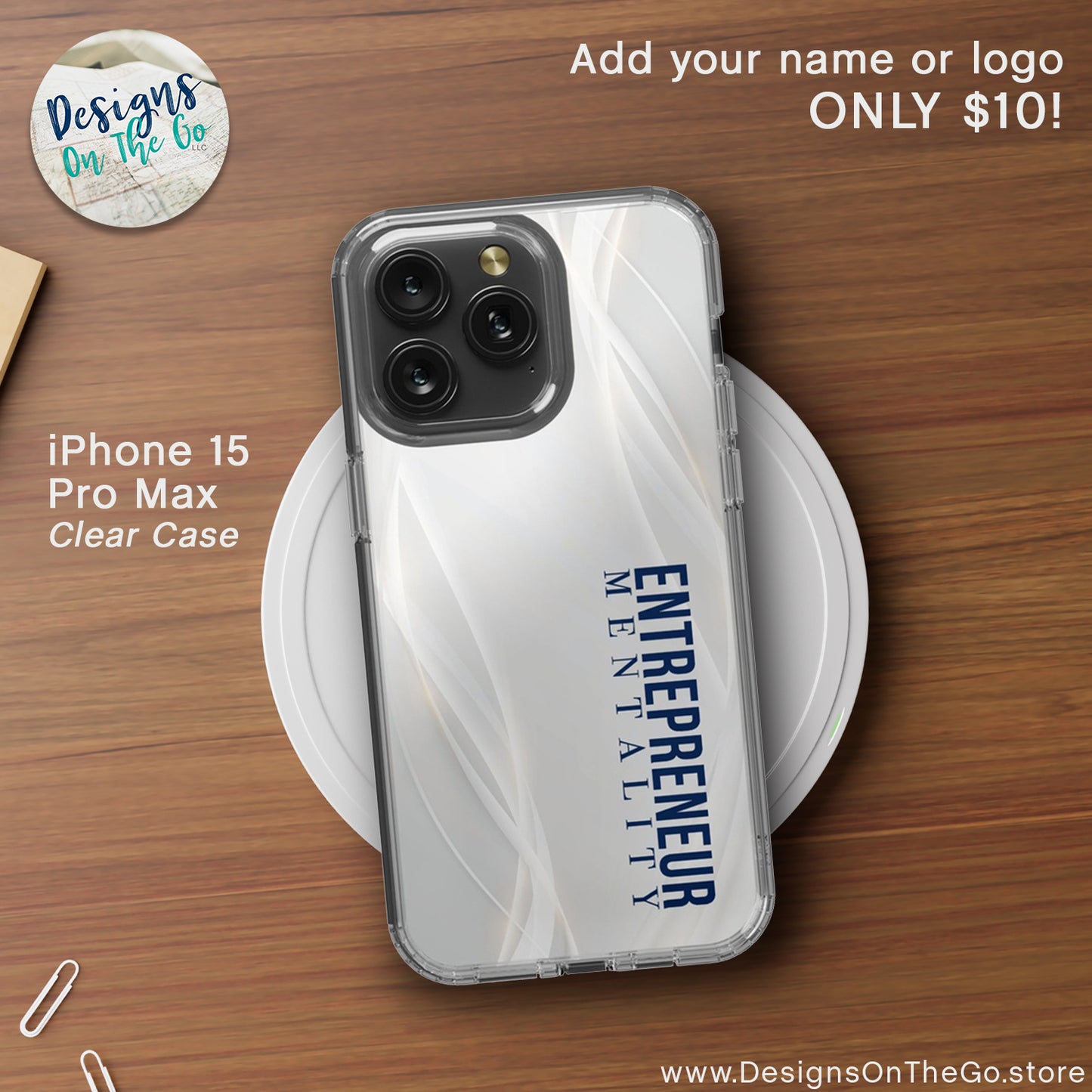 iPhone 15 Pro Max Clear Case - Entrepreneur Mentality