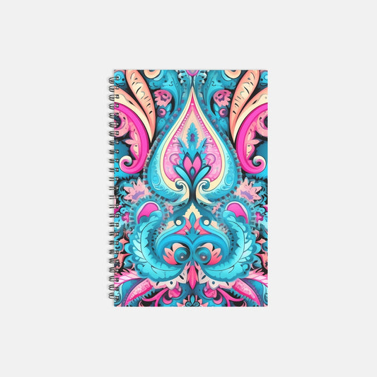 Notebook Hardcover Spiral 5.5 x 8.5 - Colorful Design